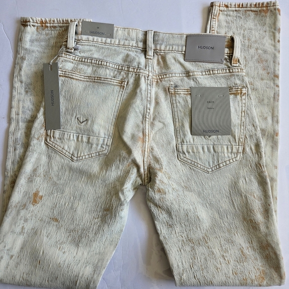 Acid Wash Hudson Skinny Distressed Jeans - Picture 11 of 13